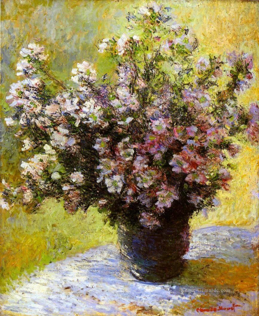 Bouquet von Mallows Claude Monet impressionistische Blumen  Ölgemälde